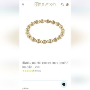Enewton Dignity Gold Grateful Pattern Bracelet Nwt